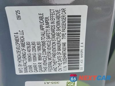 Zdjęcie 12 z 12 samochodu: 2026 ACURA INTEGRA A-SPEC TECH VIN:19UDE4H66TA001446 - miniatura