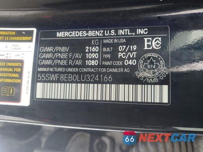 Zdjęcie 12 z 12 samochodu: 2020 MERCEDES-BENZ C 300 4MATIC VIN:55SWF8EB0LU324166 - miniatura