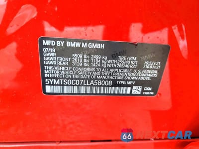 Zdjęcie 13 z 13 samochodu: 2020 BMW X3 M COMPETITION VIN:5YMTS0C07LLA58008 - miniatura