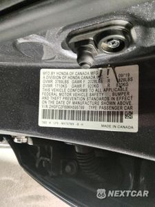 Zdjęcie 12 z 12 samochodu: 2019 HONDA CIVIC LX VIN:2HGFC2F68KH595799 - miniatura