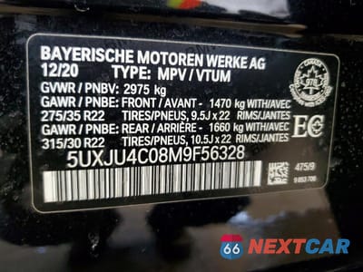 Zdjęcie 13 z 13 samochodu: 2021 BMW X5 M50I VIN:5UXJU4C08M9F56328 - miniatura