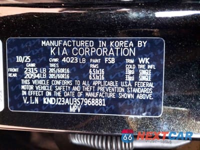 Zdjęcie 12 z 12 samochodu: 2025 KIA SOUL LX VIN:KNDJ23AU3S7968881 - miniatura