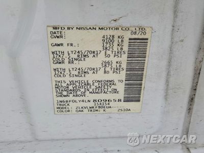 Zdjęcie 14 z 15 samochodu: 2020 NISS NV 2500 UTILITY / SERVICE VAN VIN:1N6BF0LY4LN809658 - miniatura