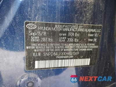 Zdjęcie 12 z 12 samochodu: 2019 HYUNDAI ELANTRA SEL VIN:5NPD84LFXKH407069 - miniatura