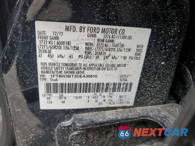 Zdjęcie 12 z 12 samochodu: 2013 FORD F350 SUPE VIN:1FT8W3BT3DEA30810 - miniatura