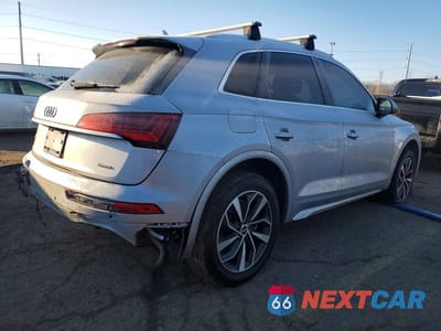 Trzecie zdjęcie samochodu z tyłu: 2022 AUDI Q5 PREMIUM PLUS 45 VIN:WA1EAAFY4N2100291 - miniatura