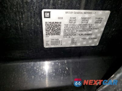 Zdjęcie 13 z 13 samochodu: 2018 GMC YUKON XL K1500 SLT VIN:1GKS2GKC6JR294802 - miniatura