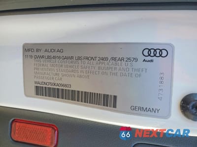 Zdjęcie 12 z 13 samochodu: 2019 AUDI A5 PREMIUM S LINE VIN:WAUDNCF50KA096603 - miniatura