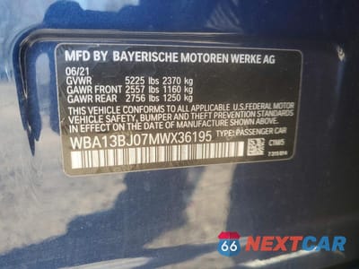 Zdjęcie 12 z 12 samochodu: 2021 BMW 530 XI VIN:WBA13BJ07MWX36195 - miniatura