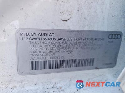 Zdjęcie 12 z 12 samochodu: 2013 AUDI A4 PREMIUM PLUS VIN:WAUFFAFL3DN028980 - miniatura