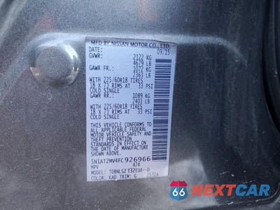 Zdjęcie 12 z 12 samochodu: 2015 NISSAN ROGUE VIN:5N1AT2MV4FC926966 - miniatura
