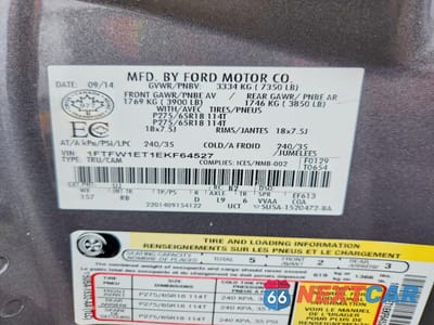 Zdjęcie 12 z 12 samochodu: 2014 FORD F150 SUPERCREW VIN:1FTFW1ET1EKF64527 - miniatura