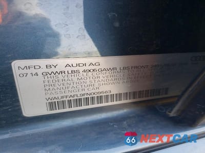 Zdjęcie 12 z 12 samochodu: 2015 AUDI A4 PREMIUM PLUS VIN:WAUFFAFL9FN009563 - miniatura