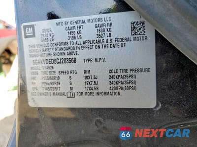 Zdjęcie 13 z 13 samochodu: 2012 BUICK ENCLAVE VIN:5GAKVDED8CJ203568 - miniatura