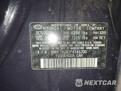 Zdjęcie 12 z 12 samochodu: 2023 HYUNDAI SONATA SEL VIN:KMHL14JA1PA346700 - miniatura