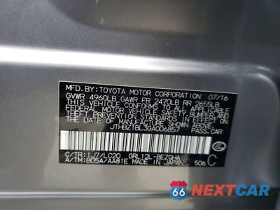 Zdjęcie 13 z 14 samochodu: 2016 LEXUS GS 350 BASE VIN:JTHBZ1BL3GA006857 - miniatura