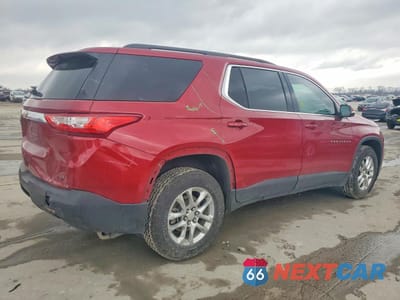 Trzecie zdjęcie samochodu z tyłu: 2021 CHEVROLET TRAVERSE LT VIN:1GNERGKWXMJ151604 - miniatura