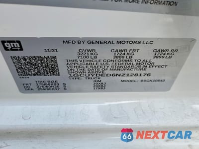 Zdjęcie 12 z 13 samochodu: 2022 CHEVROLET SILVERADO LTD K1500 LT VIN:1GCUYDED6NZ128176 - miniatura