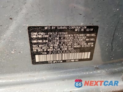 Zdjęcie 12 z 12 samochodu: 2018 SUBARU CROSSTREK PREMIUM VIN:JF2GTADC8JH298933 - miniatura