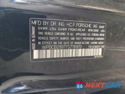 Zdjęcie 12 z 12 samochodu: 2007 PORSCHE 911 CARRERA S CABRIOLET VIN:WP0CB29977S776970 - miniatura
