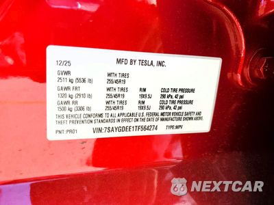 Zdjęcie 12 z 13 samochodu: 2026 TESLA MODEL Y VIN:7SAYGDEE1TF564274 - miniatura