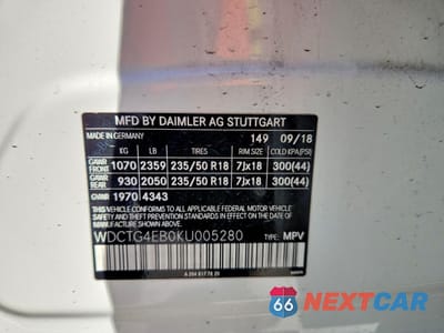 Zdjęcie 14 z 15 samochodu: 2019 MERCEDES-BENZ GLA 250 VIN:WDCTG4EB0KU005280 - miniatura