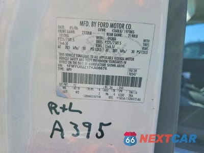 Zdjęcie 13 z 13 samochodu: 2007 FORD ESCAPE XLS VIN:1FMYU02Z17KA06676 - miniatura