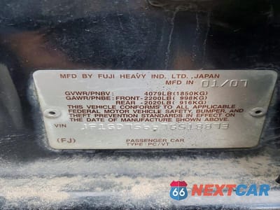 Zdjęcie 12 z 12 samochodu: 2007 SUBARU IMPREZA WRX TR VIN:JF1GD75667G518873 - miniatura