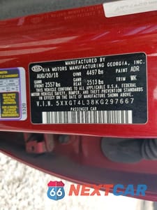 Zdjęcie 12 z 12 samochodu: 2019 KIA OPTIMA LX VIN:5XXGT4L38KG297667 - miniatura