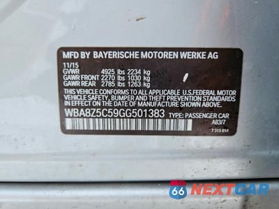 Zdjęcie 13 z 13 samochodu: 2016 BMW 328 XIGT SULEV VIN:WBA8Z5C59GG501383 - miniatura