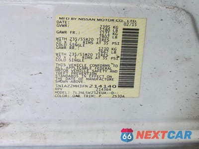 Zdjęcie 13 z 13 samochodu: 2015 NISSAN MURANO PLATINUM VIN:5N1AZ2MH3FN214140 - miniatura