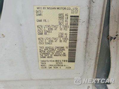 Zdjęcie 13 z 13 samochodu: 2018 NISSAN NV 2500 S VIN:1N6AF0LY0JN801789 - miniatura
