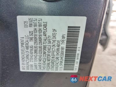 Zdjęcie 13 z 13 samochodu: 2025 HONDA ODYSSEY EXL VIN:5FNRL6H63SB061681 - miniatura
