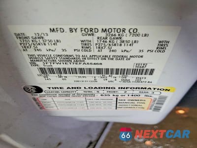 Zdjęcie 12 z 12 samochodu: 2014 FORD F150 SUPERCREW VIN:1FTFW1ET7EFA55468 - miniatura