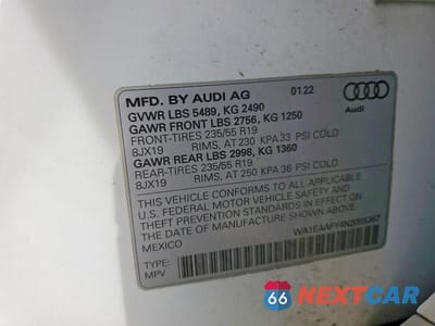Zdjęcie 13 z 13 samochodu: 2022 AUDI Q5 PREMIUM PLUS 45 VIN:WA1EAAFY4N2055367 - miniatura