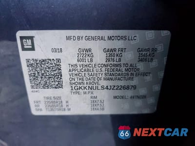 Zdjęcie 13 z 14 samochodu: 2018 GMC ACADIA SLT-1 VIN:1GKKNULS4JZ226879 - miniatura