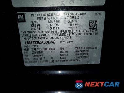 Zdjęcie 13 z 13 samochodu: 2019 BUICK ENVISION ESSENCE VIN:LRBFX2SA5KD008743 - miniatura