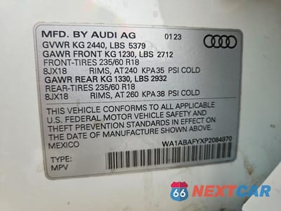 Zdjęcie 13 z 13 samochodu: 2023 AUDI Q5 PREMIUM 40 VIN:WA1ABAFYXP2084970 - miniatura
