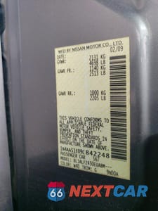 Zdjęcie 12 z 12 samochodu: 2009 NISSAN MAXIMA 3.5 S VIN:1N4AA51E09C842248 - miniatura