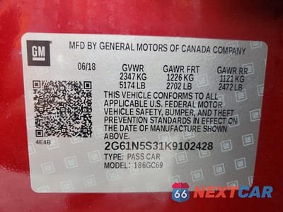 Zdjęcie 13 z 14 samochodu: 2019 CADILLAC XTS LUXURY VIN:2G61N5S31K9102428 - miniatura