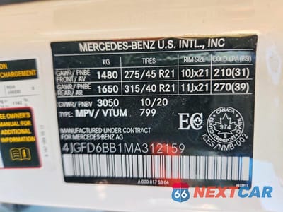 Zdjęcie 14 z 14 samochodu: 2021 MERCEDES-BENZ GLE COUPE AMG 53 4MATIC VIN:4JGFD6BB1MA312159 - miniatura