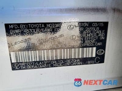 Zdjęcie 12 z 13 samochodu: 2015 LEXUS GS 350 VIN:JTHBE1BL3FA012135 - miniatura