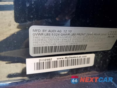 Zdjęcie 12 z 13 samochodu: 2011 AUDI A6 PRESTIGE VIN:WAUBVAFB6BN048582 - miniatura