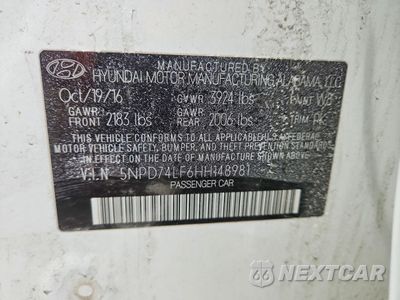 Zdjęcie 12 z 12 samochodu: 2017 HYUNDAI ELANTRA SE VIN:5NPD74LF6HH148981 - miniatura