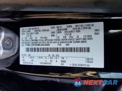 Zdjęcie 13 z 13 samochodu: 2021 FORD ESCAPE S VIN:1FMCU9F66MUA63809 - miniatura