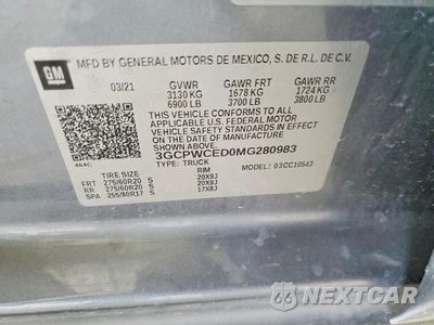 Zdjęcie 12 z 12 samochodu: 2021 CHEVROLET SILVERADO C1500 LT VIN:3GCPWCED0MG280983 - miniatura