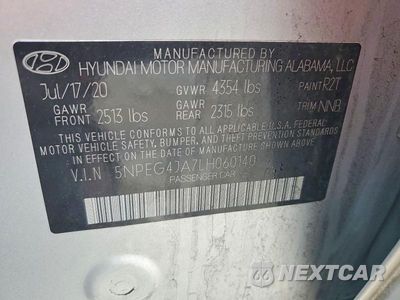 Zdjęcie 12 z 12 samochodu: 2020 HYUNDAI SONATA SE VIN:5NPEG4JA7LH060140 - miniatura
