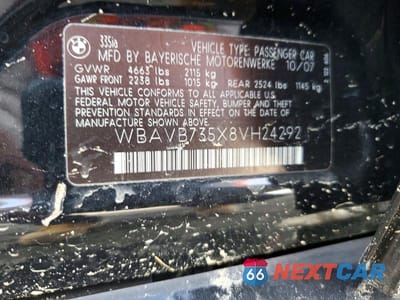 Zdjęcie 12 z 12 samochodu: 2008 BMW 335 I VIN:WBAVB735X8VH24292 - miniatura