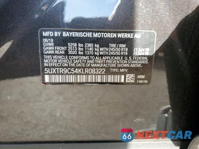 Zdjęcie 13 z 13 samochodu: 2019 BMW X3 XDRIVE30I VIN:5UXTR9C54KLR08322 - miniatura