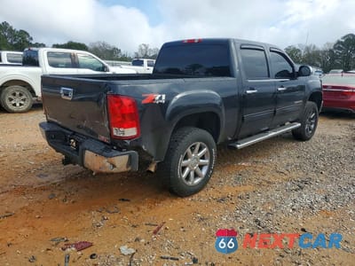 Trzecie zdjęcie samochodu z tyłu: 2010 GMC SIERRA K1500 SLT VIN:3GTXKWE20AG158860 - miniatura